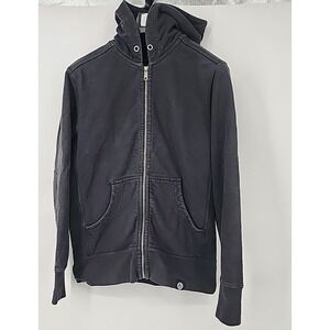 American Giant Hoodie Mens Large Black Full Zip Up Sweatshirt Made in USA